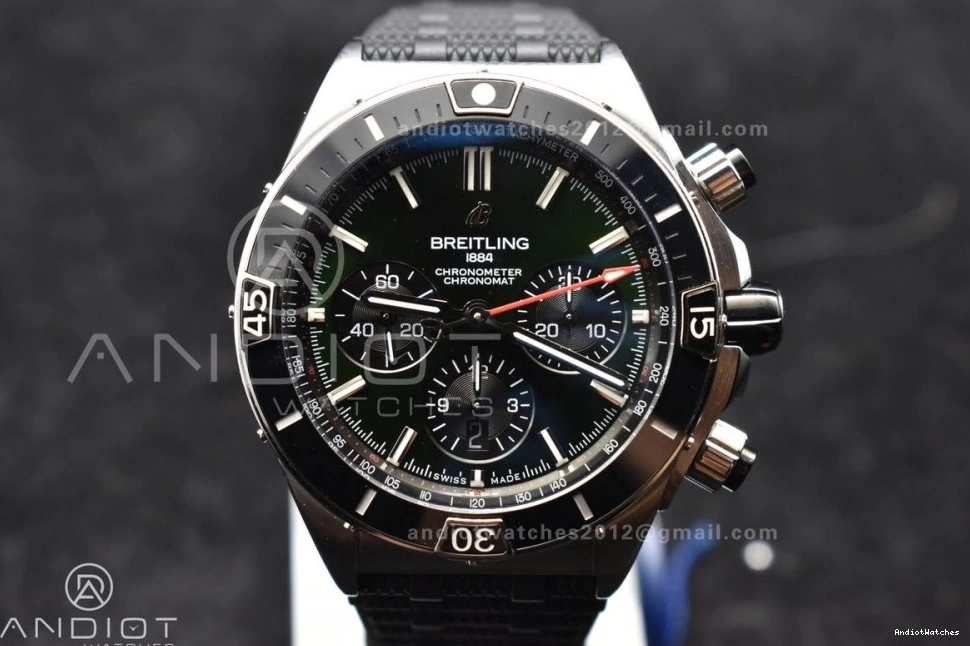 Robber 1:1 On Chronomat SS Edition Colorful 536 44mm A BLSF Best B01 Dial Bracelet Green 0916